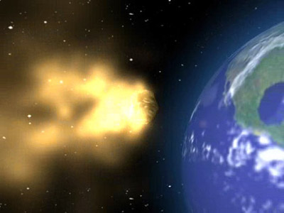 Meteorit letc k Zemi